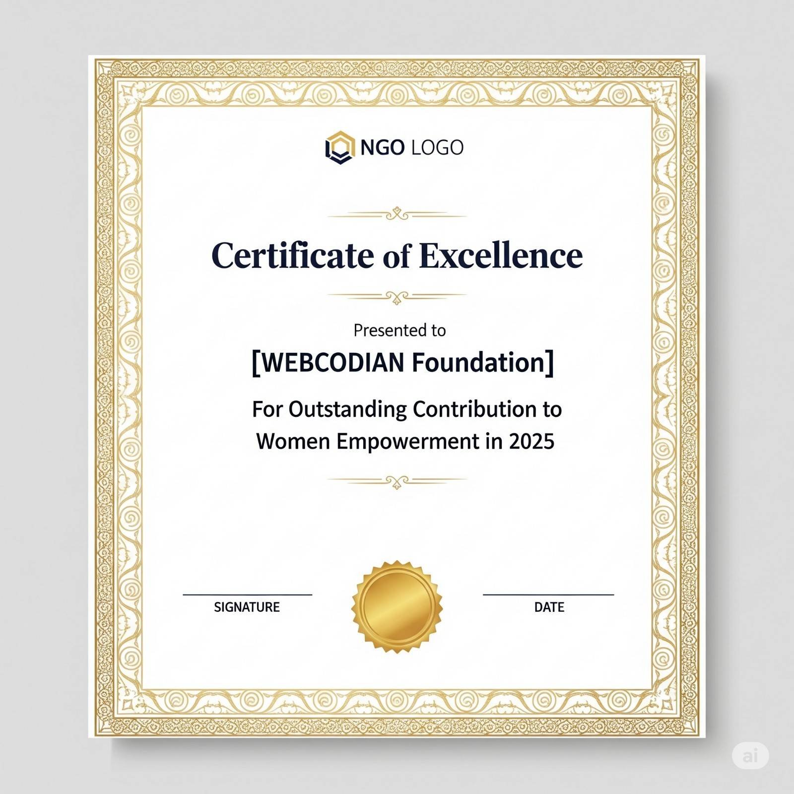 Certificate of Excellence